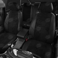 Чехлы на сидения для BMW 5 (E-60-61) (2002-2010) черная алькантара+экокожа Автолидер