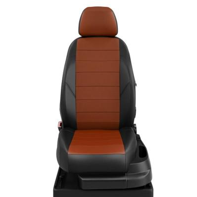 Чехлы на сидения для BMW 5 (E-60-61) (2002-2010) черный-фокс экокожа Автолидер