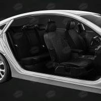 Чехлы на сидения Hyundai Solaris (2017-2024) черная экокожа Ромб Автолидер