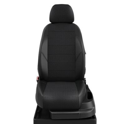 Чехлы на сидения для Hyundai Sonata 7 (2017-2020) черный жаккард+экокожа Автолидер