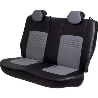Чехлы на сидения Hyundai Tucson (2015-2020) Турин черно-серая экокожа Лорд Авто