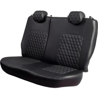 Чехлы на сидения Lada Niva Travel (2020-2024) Турин черная экокожа Ромб Лорд Авто