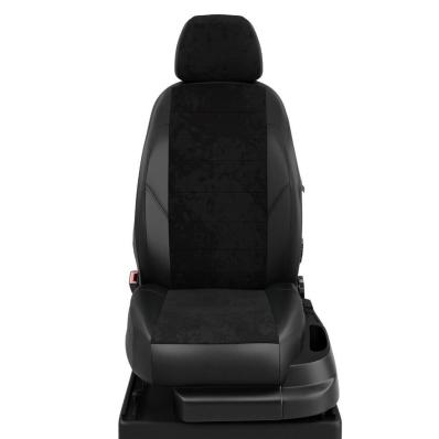 Чехлы на сидения для Chery Tiggo 4 (2019-2024) черная алькантара+экокожа Автолидер
