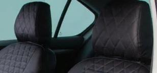 Чехлы на сидения Lada Vesta (2015-2024) черная экокожа Ромб Seintex
