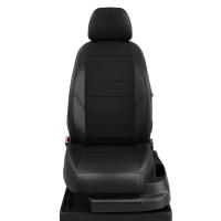 Чехлы на сидения Mitsubishi L200 (2015-2024) черная экокожа Автолидер