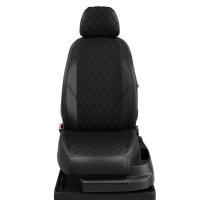 Чехлы на сидения для Mitsubishi SpaceStar черная экокожа Ромб Автолидер
