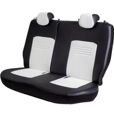 Чехлы на сидения для Peugeot 307 Турин черно-белая экокожа Лорд Авто