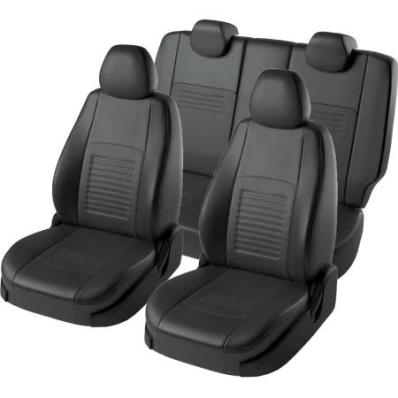 Чехлы на сидения Skoda Octavia A8 (2020-2024) Турин черная экокожа Лорд Авто