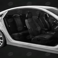 Чехлы на сидения Volkswagen Tiguan (2017-2024) черная алькантара+экокожа Автолидер
