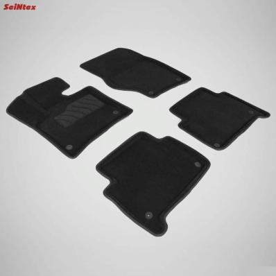 Ковры салона текстиль Audi Q7 2005- 2015 черные 3D Синтекс