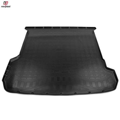 Ковер багажника для Audi Q7 (4M) (2015) (5 мест) черный полиуретановый Нор Пласт