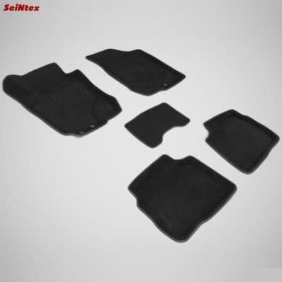 Ковры салона текстиль Hyundai i30 2009- 2012 черные 3D Синтекс