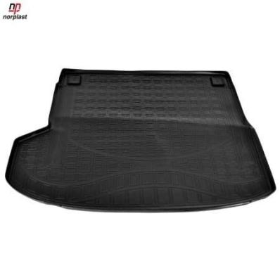 Ковер багажника для Kia Pro Ceed SB(CD) (2019) (с рельсами) черный полиуретановый Нор Пласт