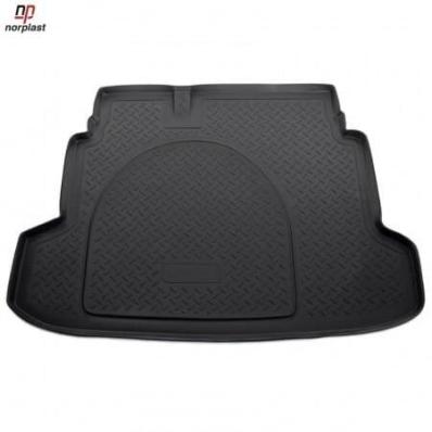 Ковер багажника для Kia Cerato (TD) (SD) (2009-2013) черный полиуретановый Нор Пласт