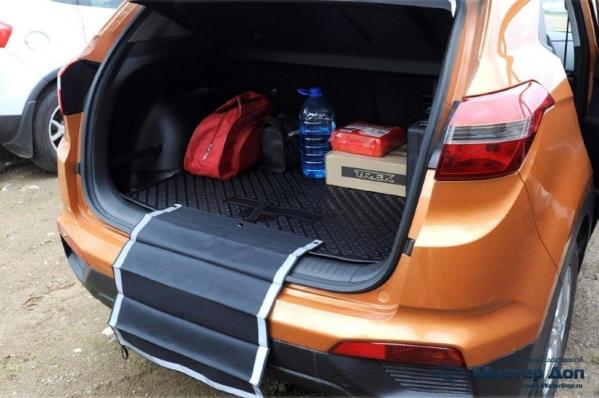 Ковер багажника с фартуком для Kia Cerato (SD) (2013-2017) черный полиуретановый Нор Пласт