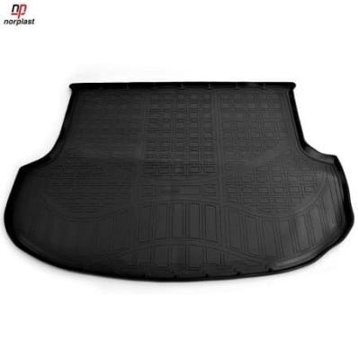 Ковер багажника для Kia Sorento (XM FL) (2012) (5 мест) черный полиуретановый Нор Пласт