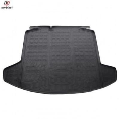 Ковер багажника для Skoda Rapid (NH) (HB) (2013) черный полиуретановый Нор Пласт