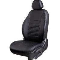 Чехлы на сидения для Datsun Mi-Do (2014-2020) Турин черная экокожа Лорд Авто