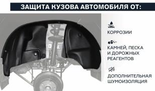 Подкрылки для Kia Rio 2005-2011 задняя пара Ново Пласт