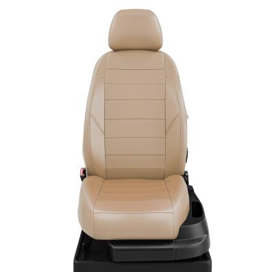 Чехлы на сидения для Hyundai Accent (1999-2012) бежевая экокожа Автолидер