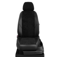 Чехлы на сидения для Audi A4 B9 (2016-2024) черная алькантара+экокожа Автолидер
