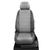 Чехлы на сидения для Audi Q5 (2018-2024) т.серая/с.серая экокожа Автолидер