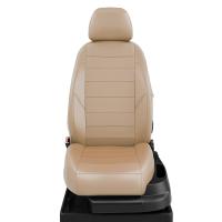 Чехлы на сидения для Ford EcoSport (2018-2024) бежевая экокожа Автолидер