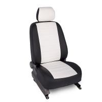 Чехлы на сидения Hyundai Creta (2016-2021) черно-белая экокожа Seintex