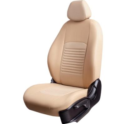 Чехлы на сидения для Kia Rio X (2020-2024) Турин бежевая экокожа Лорд Авто