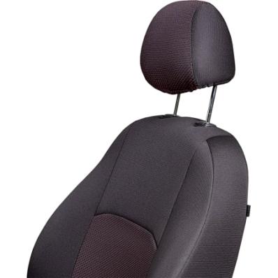 Чехлы на сидения Renault Logan (2014-2024) Дублин черно-красный жаккард Лорд Авто
