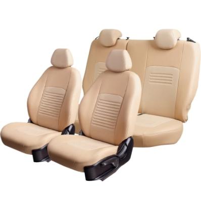 Чехлы на сидения для Toyota Corolla E210 (2018-2024) Турин бежевая экокожа Лорд Авто