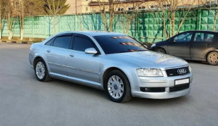 Дефлекторы окон (ветровики) Audi A8 Sd (D3) 2002-2010/S8 Sd (D3) 2005-2011"EuroStandard" (Ауди А8) Кобра Тюнинг