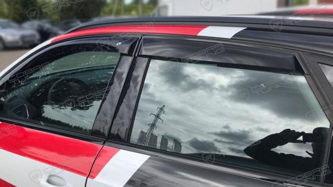Дефлекторы окон (ветровики) Audi Q3 5d 2011-2015;2015 (Ауди Ку3) Кобра Тюнинг