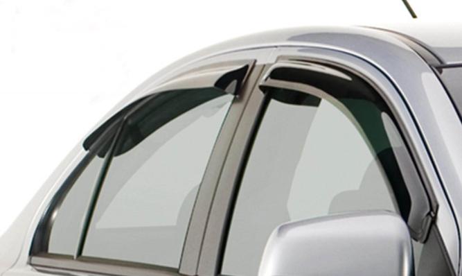 Дефлекторы окон (ветровики) Audi Q7 2005-2015 (Ауди Ку7) клеятся на скотч REIN