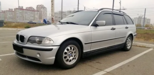 Дефлекторы окон (ветровики) BMW 3 Wagon (E46) 1998-2005 (БМВ Е46) Кобра Тюнинг