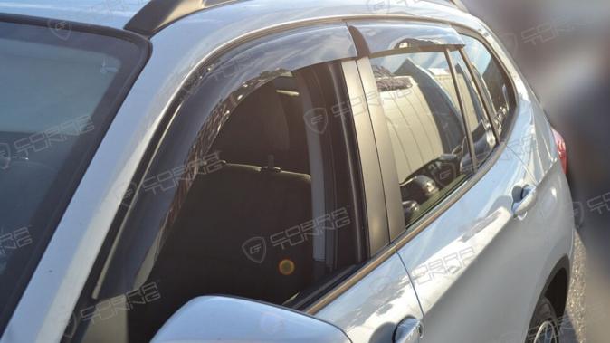 Дефлекторы окон (ветровики) BMW X1 (E84) 2009-2012; 2012-2015"EuroStandard" (БМВ Е84) Кобра Тюнинг