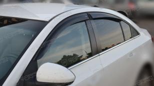 Дефлекторы окон (ветровики) Chevrolet Cruze Sd 2009-2012; 2012 (Шевролет Круз) Кобра Тюнинг