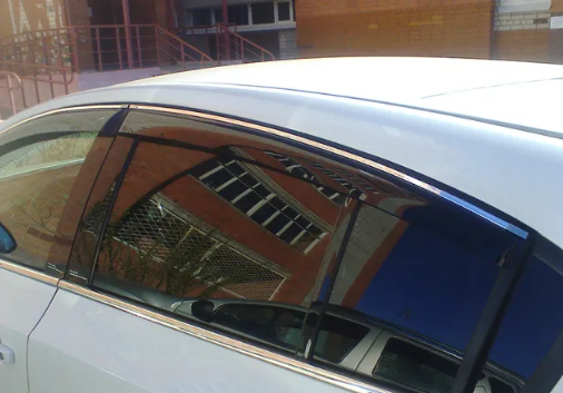 Дефлекторы окон (ветровики) Chevrolet Cruze Wagon 2012 ХРОМ.МОЛДИНГ (Шевролет Круз) Кобра Тюнинг