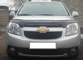 Дефлектор капота (мухобойка) Chevrolet Orlando с 2010 г.в.(Шевролет Орландо) Вип Тюнинг