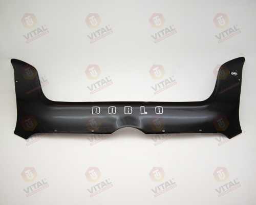 Дефлектор капота (мухобойка) Fiat Doblo с 2010 г.в. (Фиат Добло) Вип Тюнинг
