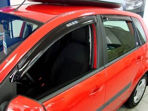 Дефлекторы окон (ветровики) Ford Fiesta 2002-2008 (Форд Фиеста) SIM