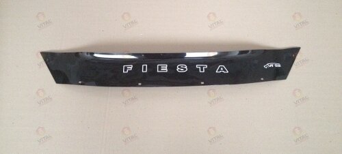 Дефлектор капота (мухобойка) FORD Fiesta с 2012 г.в (короткая) (Форд Фиеста) Вип Тюнинг