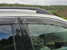 Дефлекторы окон (ветровики) Ford Kuga 2012-2021 ХРОМ.МОЛДИНГ (Форд Куга) Кобра Тюнинг