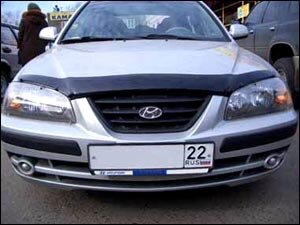Дефлектор капота (мухобойка) Hyundai Elantra 2003-2006 (Хюндай Элантра) SIM