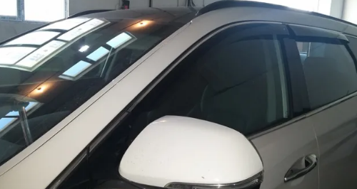 Дефлекторы окон (ветровики) Hyundai Grand Santa Fe 2013 (Хюндай Гранд Санта Фе) Кобра Тюнинг