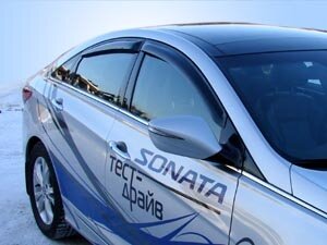 Дефлекторы окон (ветровики) Hyundai Sonata 2010- (Хюндай Соната) SIM