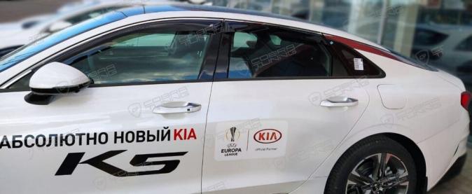 Дефлекторы окон Kia K5 2020- клеются Кобра Тюнинг