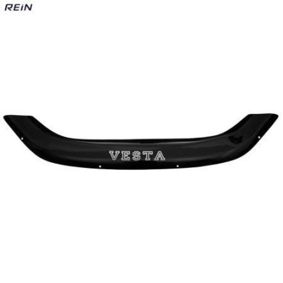Дефлектор капота (мухобойка) Lada Vesta 2015- (Лада Веста) крепление на клипсах REIN