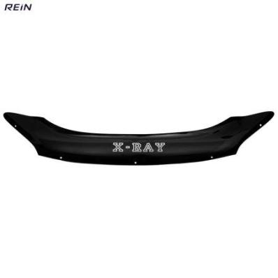 Дефлектор капота (мухобойка) Lada Xray 2015- (Лада Икс Рэй) крепление на клипсах REIN