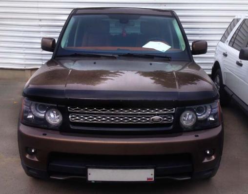 Дефлектор капота (мухобойка) Land Rover Range Rover Sport 2009-2013 (Лэнд Ровер Рэндж Ровер Спорт) SIM